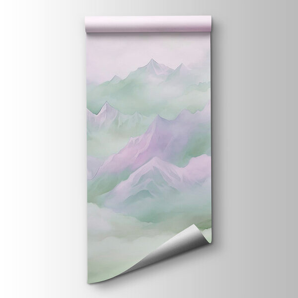 Mountain range with clouds