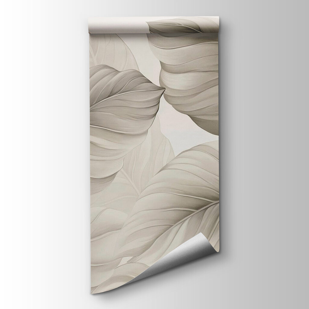 Lush leaves in soft monochrome hues Lush leaves in soft monochrome hues