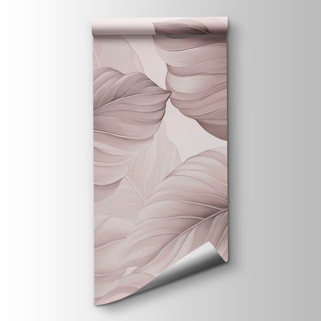 Serene leaf patterns in soft tones Serene leaf patterns in soft tones