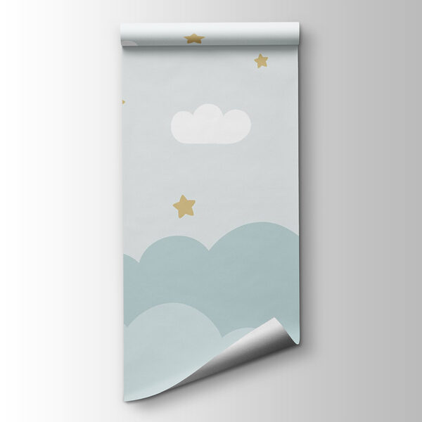 Cartoon elephant and moon in the sky Cartoon elephant and moon in the sky