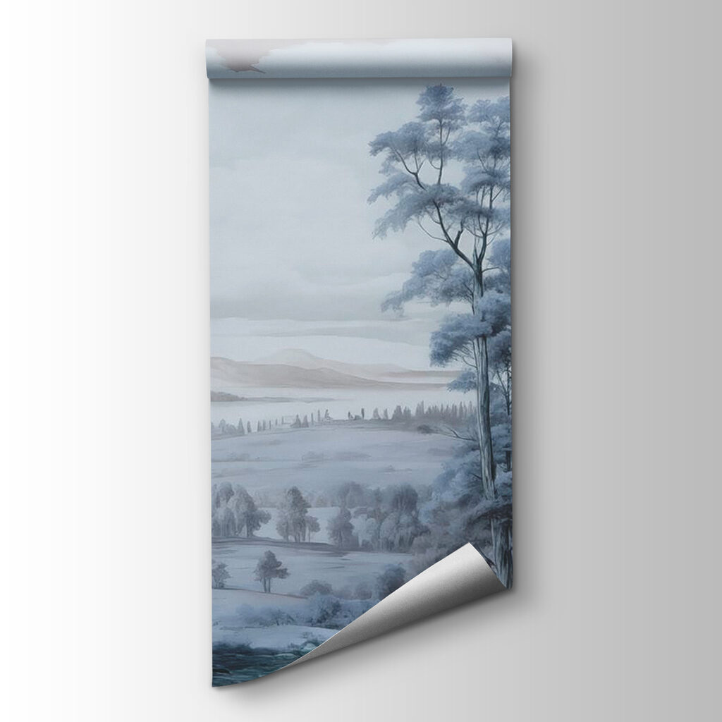 Landscape with trees and a river