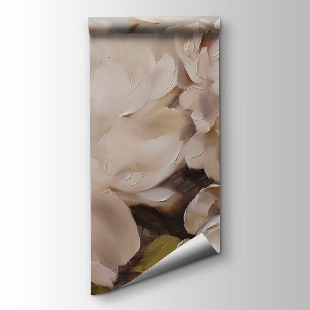 Painting of white flowers Painting of white flowers