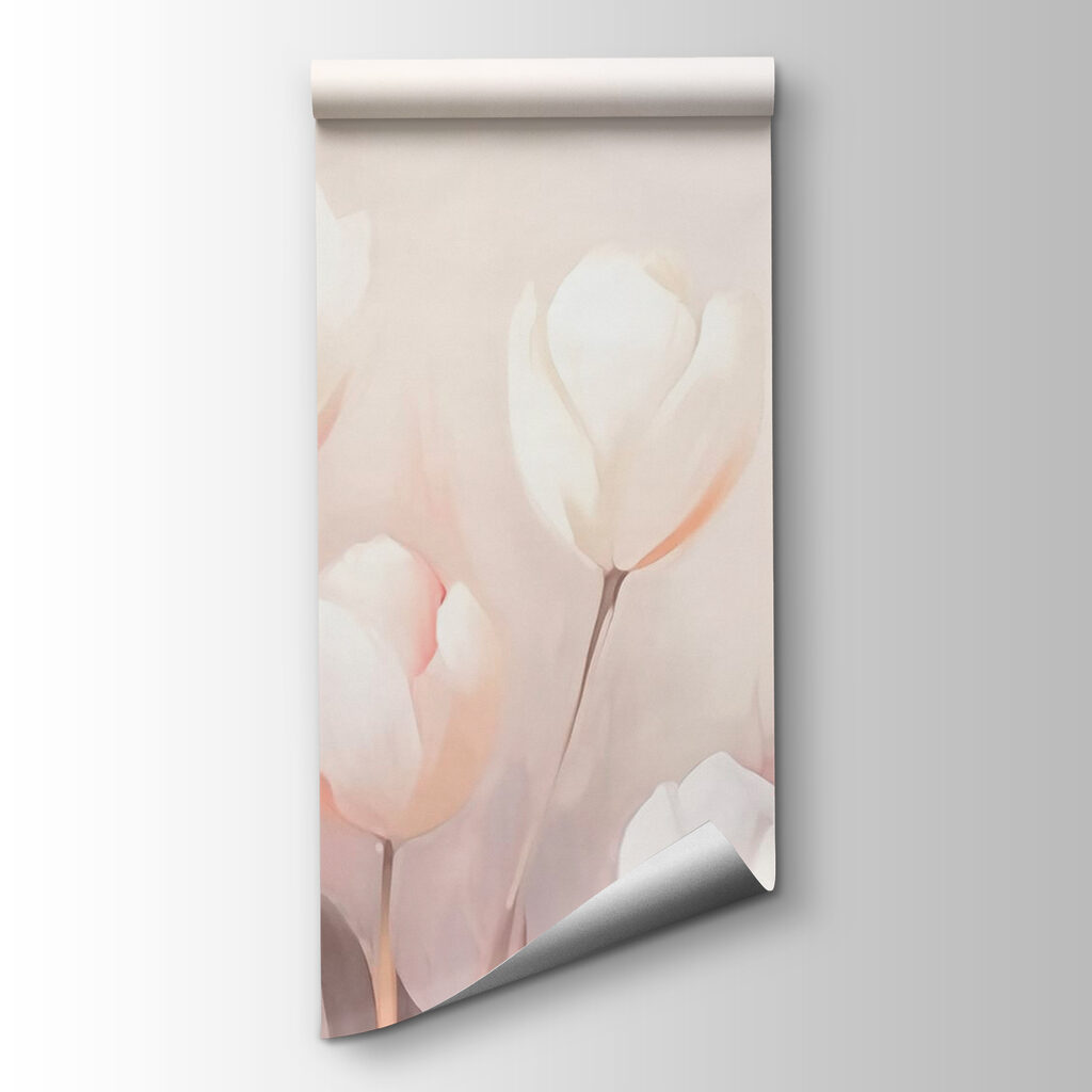 Painting of white flowers Painting of white flowers