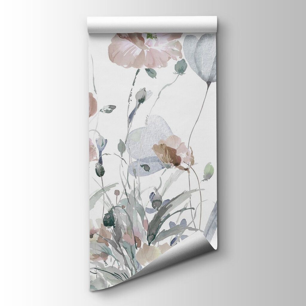 Painting of flowers and leaves