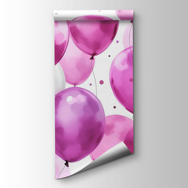 Group of purple and white balloons
