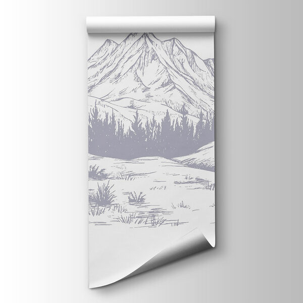 Drawing of a mountain range