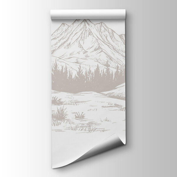 Drawing of a mountain range Drawing of a mountain range