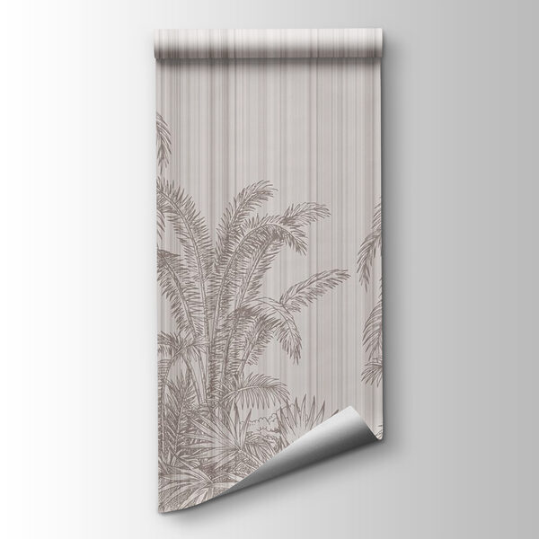 Tropical foliage in muted tones