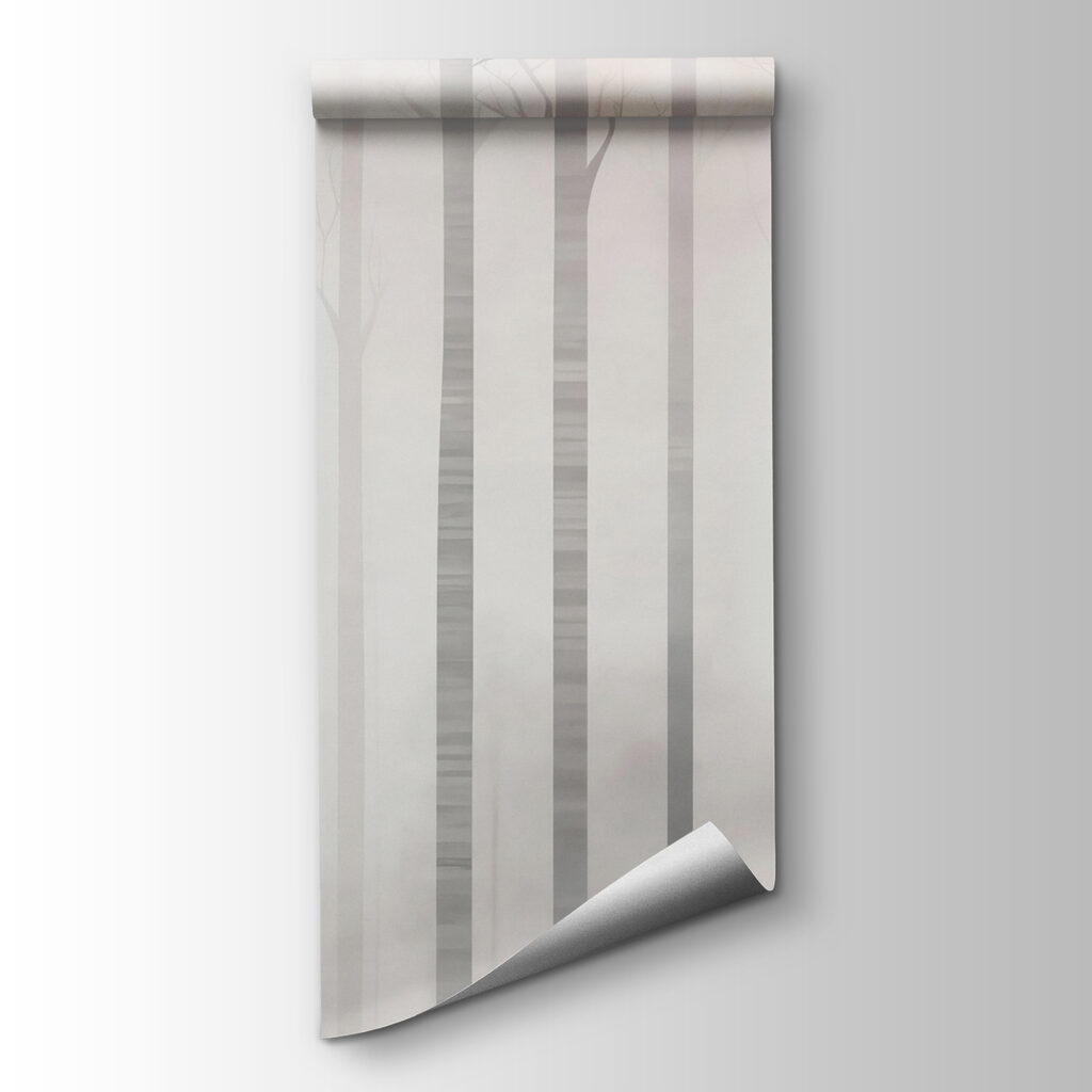 Group of trees in fog Group of trees in fog