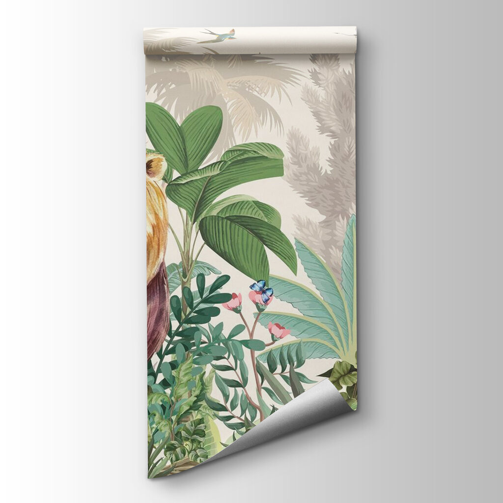 Wallpaper with animals and birds Wallpaper with animals and birds