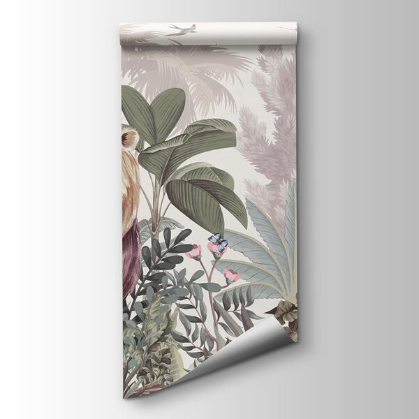 Wallpaper with animals and birds