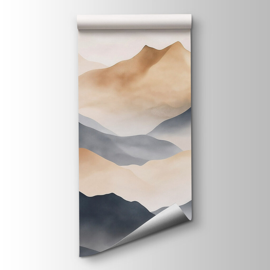 Mountain range with fog