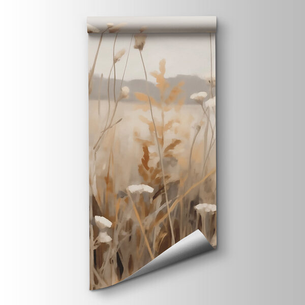 Field of flowers and grass