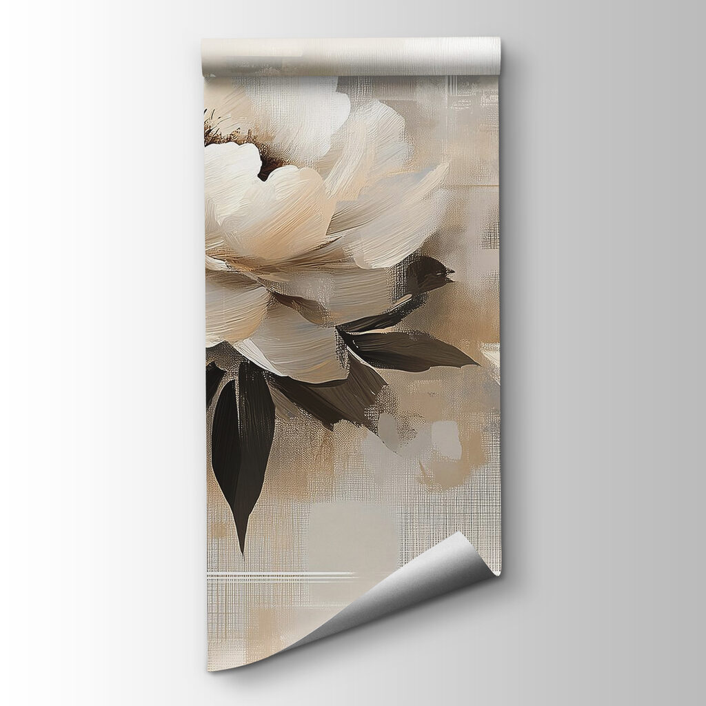 Painting of flowers on a white background Painting of flowers on a white background