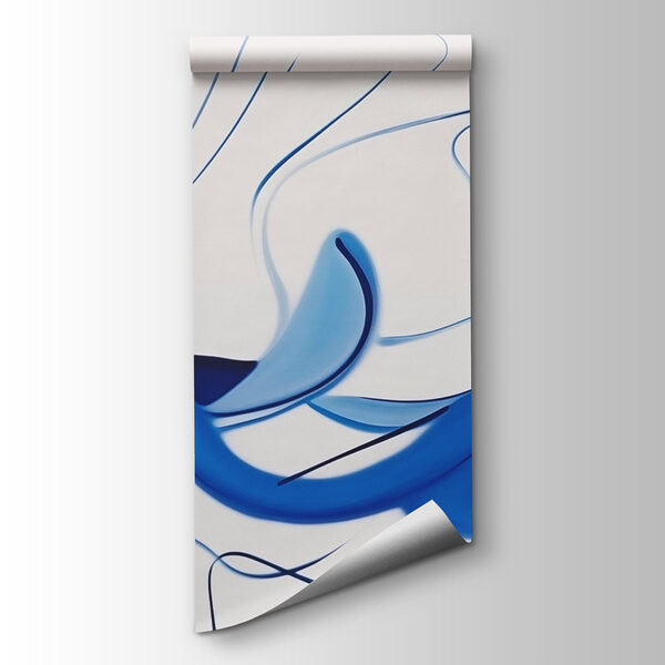 Blue swirls on a white background