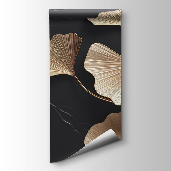 Elegant leaves against a dark backdrop Elegant leaves against a dark backdrop