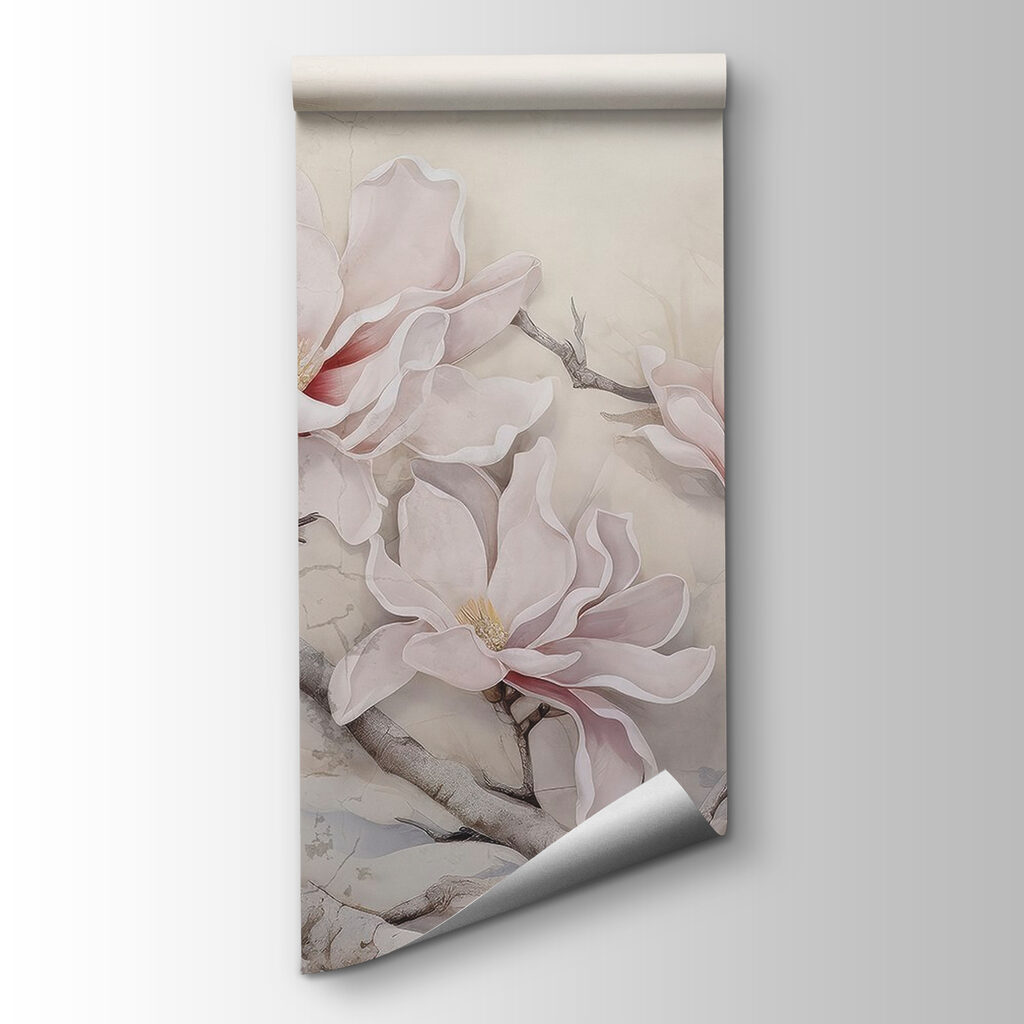 Painting of flowers on a branch Painting of flowers on a branch