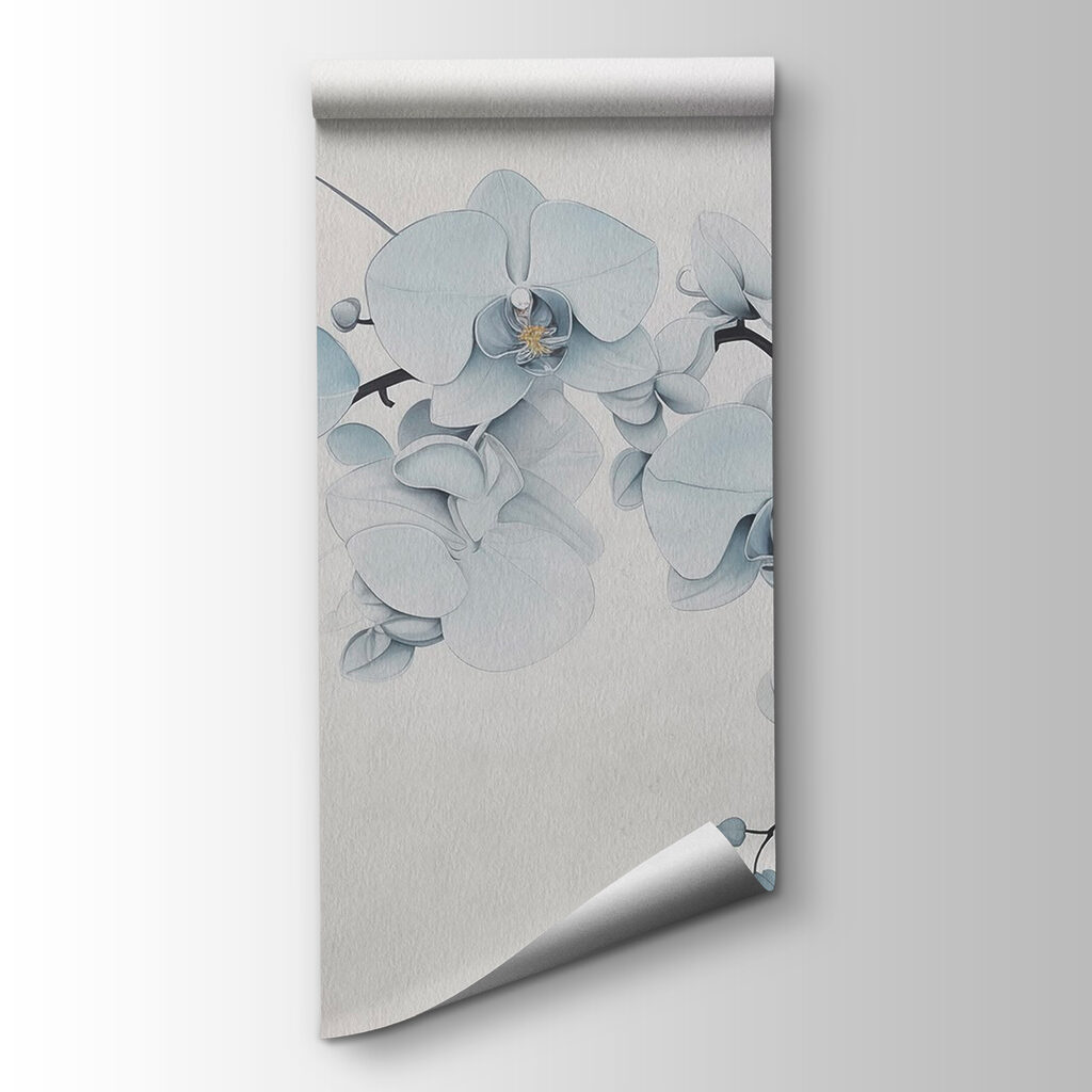 Painting of a branch with white flowers Painting of a branch with white flowers