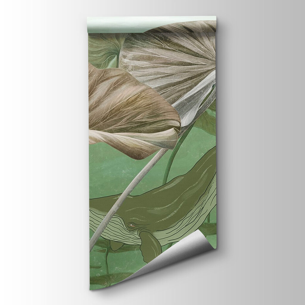 Whale swimming in water Whale swimming in water