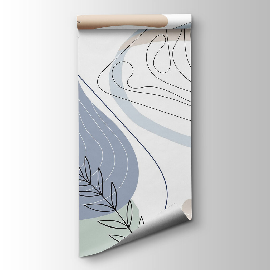 Abstract shapes and leafy accents Abstract shapes and leafy accents