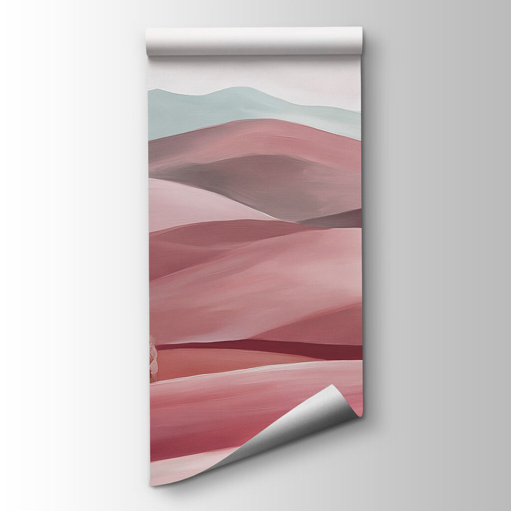 Landscape of hills with trees