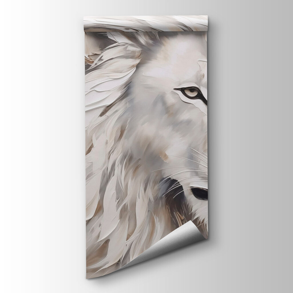 White lion with long hair White lion with long hair