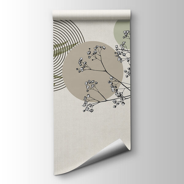 Botanical design with abstract elements Botanical design with abstract elements