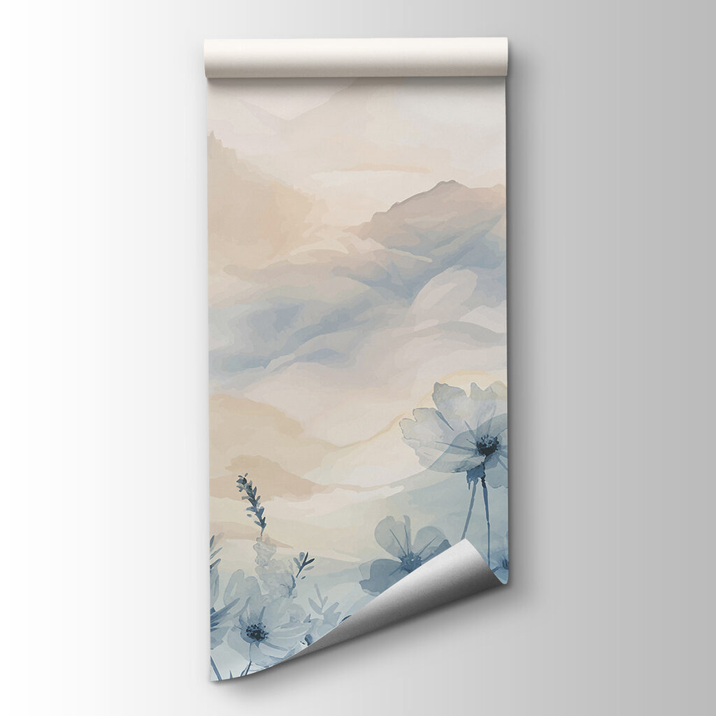 Painting of flowers and butterflies