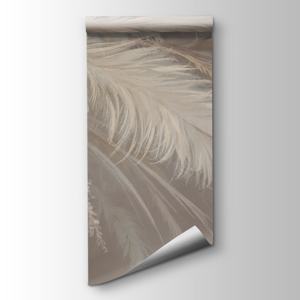 Delicate feathers in soft hues