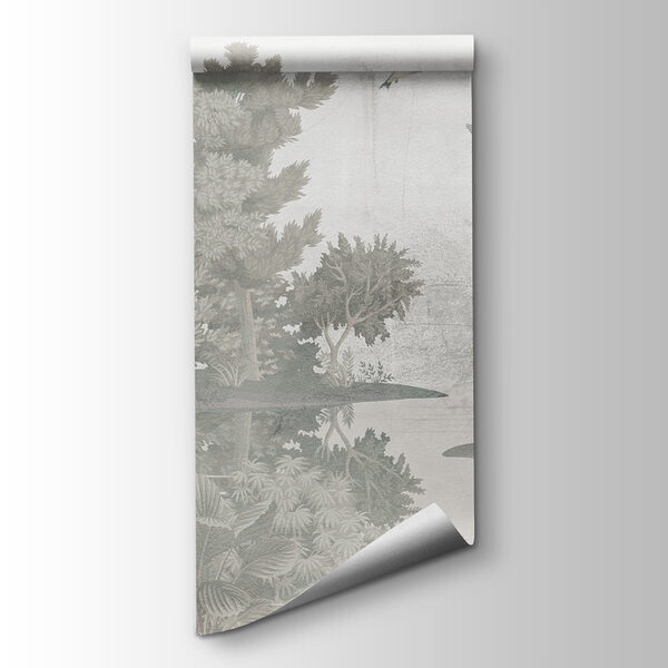 Birds flying over trees