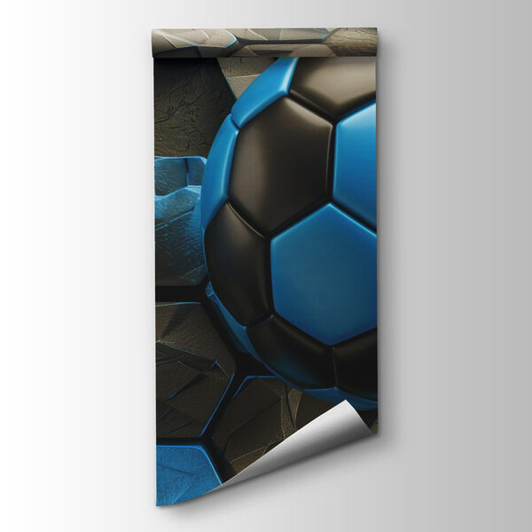 Blue and black football ball Blue and black football ball