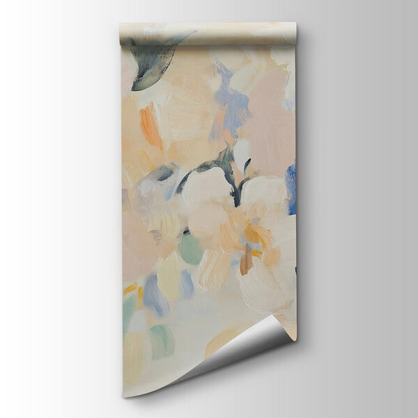 Painting of flowers on a white surface Painting of flowers on a white surface