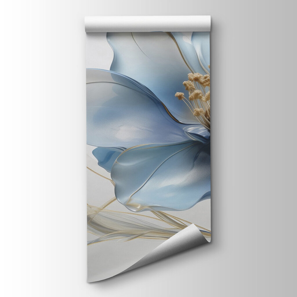 Delicate petals in soft blue hues