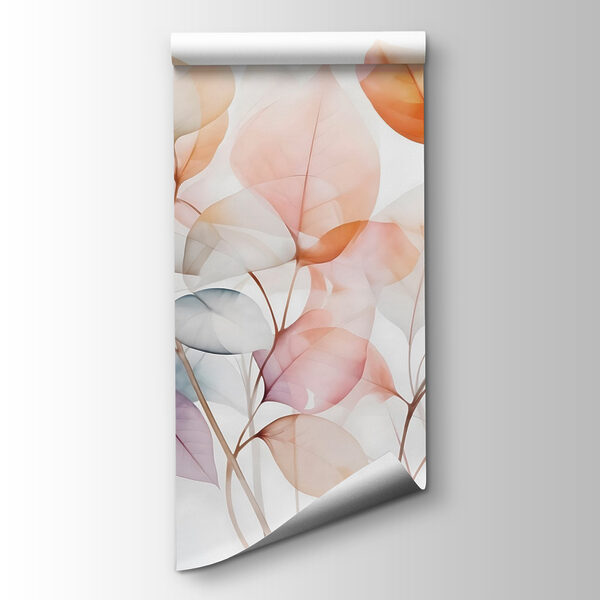 Delicate leaves in soft hues