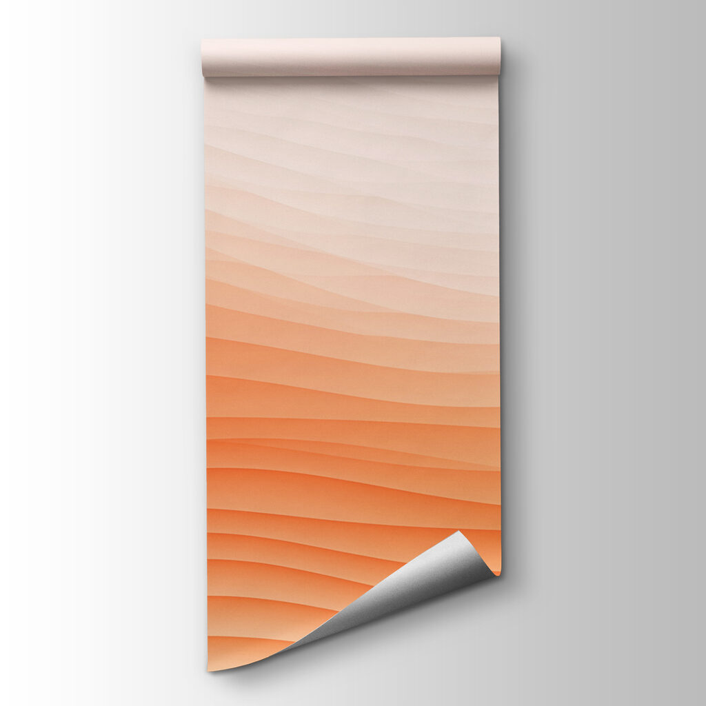 White and orange wavy lines