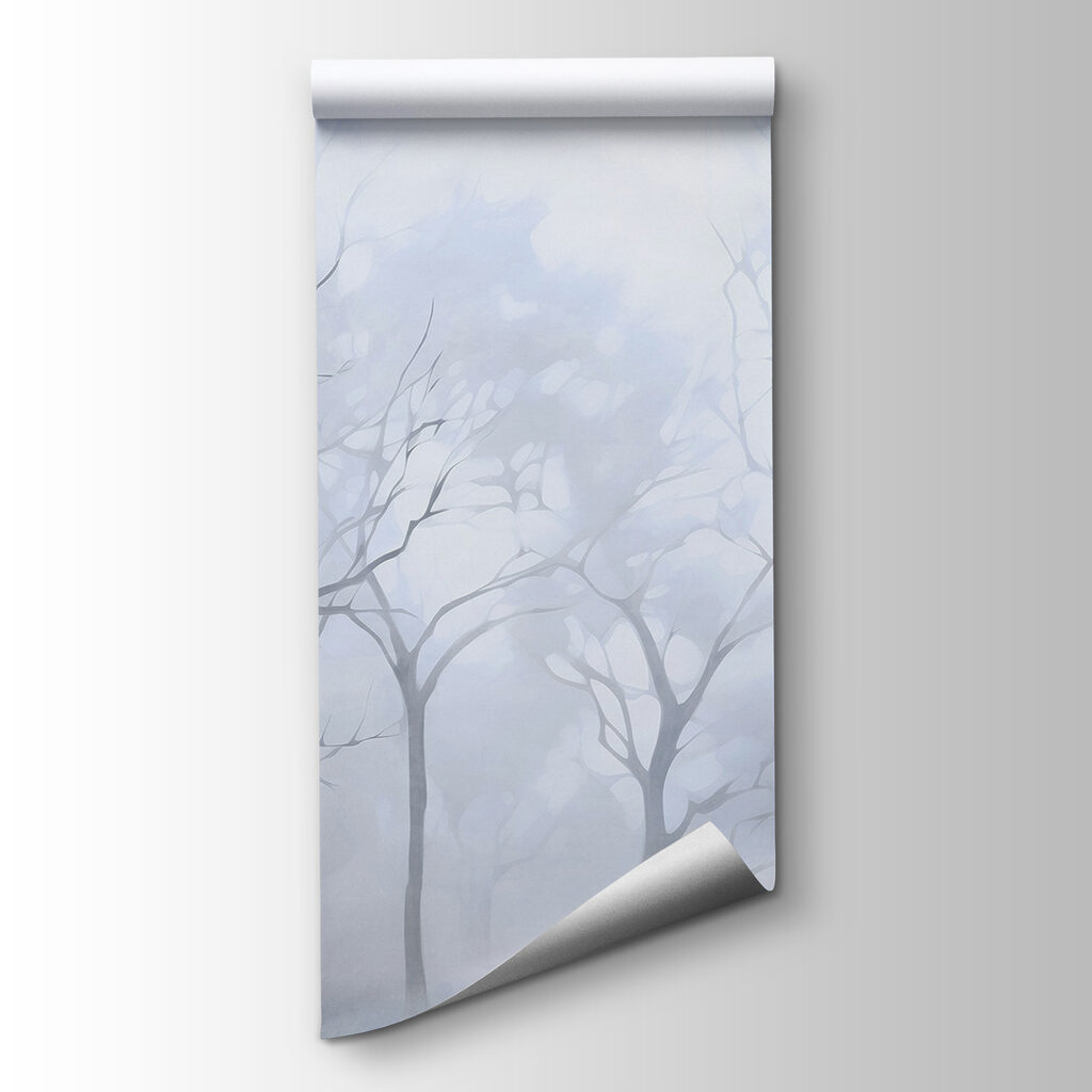 Group of trees in fog Group of trees in fog