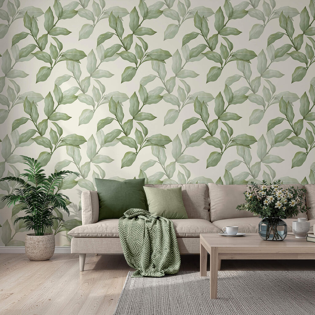 Vzor listov na bielom pozadí Vzor listov na bielom pozadí