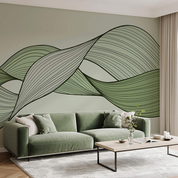 Zelené a čierne vlnovky