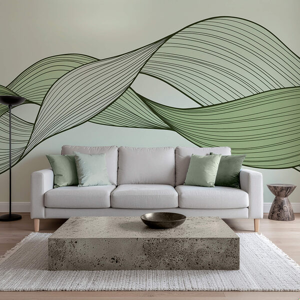 Zelené a čierne vlnovky