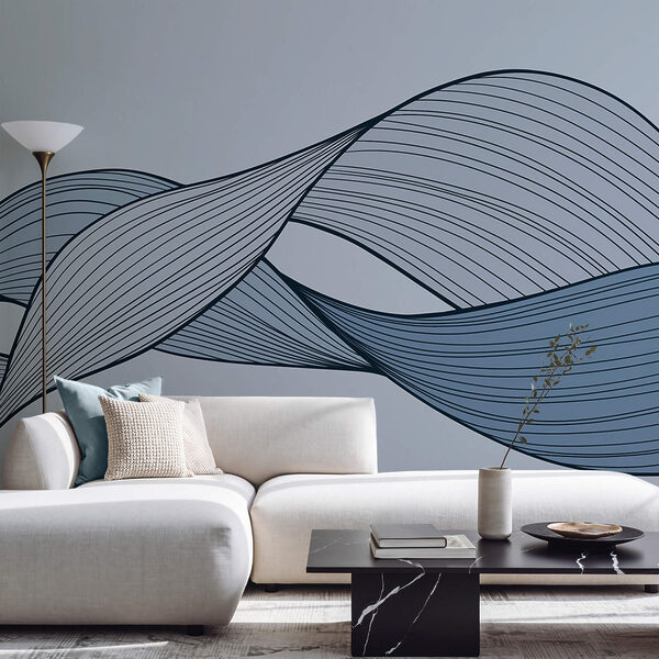 Modré a čierne vlnovky Modré a čierne vlnovky