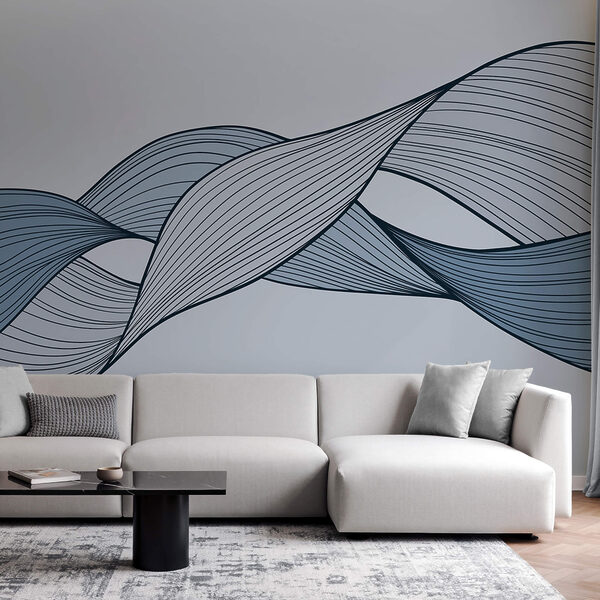 Modré a čierne vlnovky Modré a čierne vlnovky