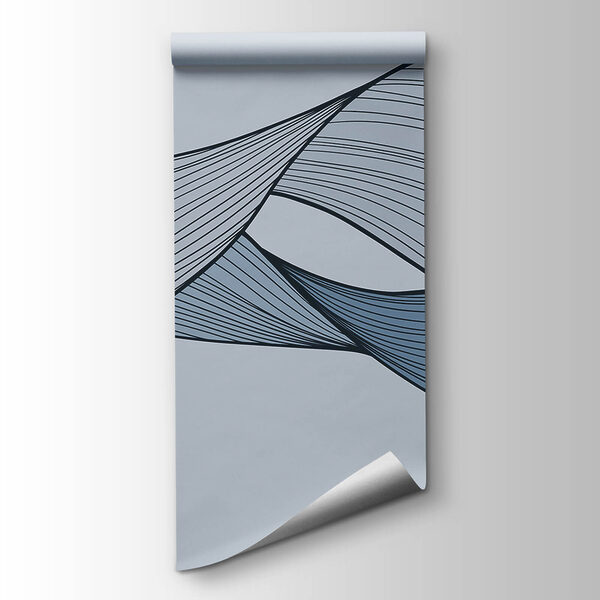 Blue and black wavy lines Blue and black wavy lines