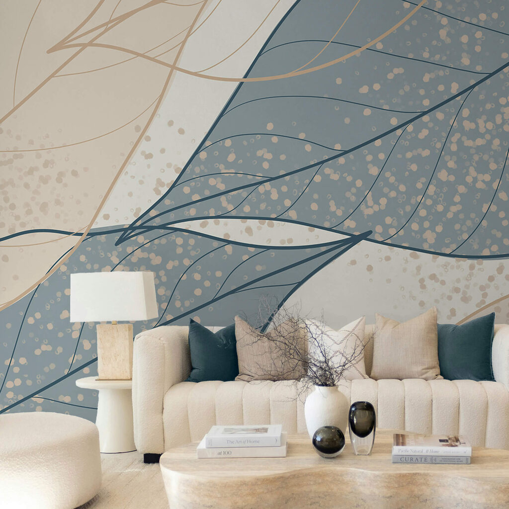 Jemné odtiene listových vzorov sa prelínajú Jemné odtiene listových vzorov sa prelínajú