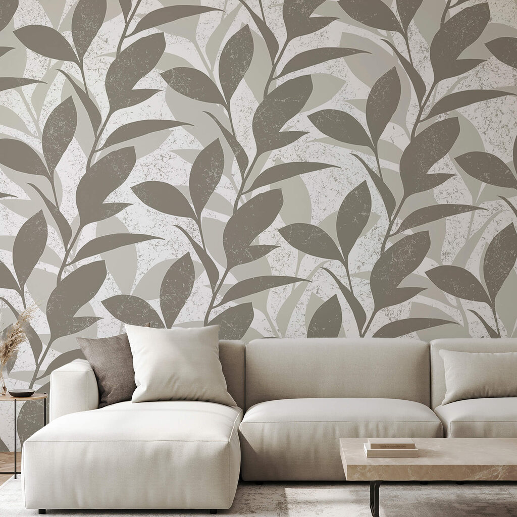 Vzor listov na bielom pozadí