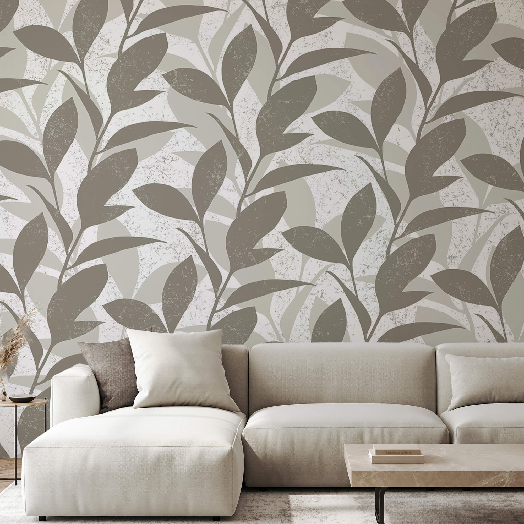 Vzor listov na bielom pozadí