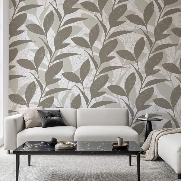 Vzor listov na bielom pozadí