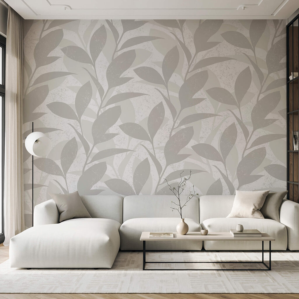 Vzor listov na bielom pozadí Vzor listov na bielom pozadí