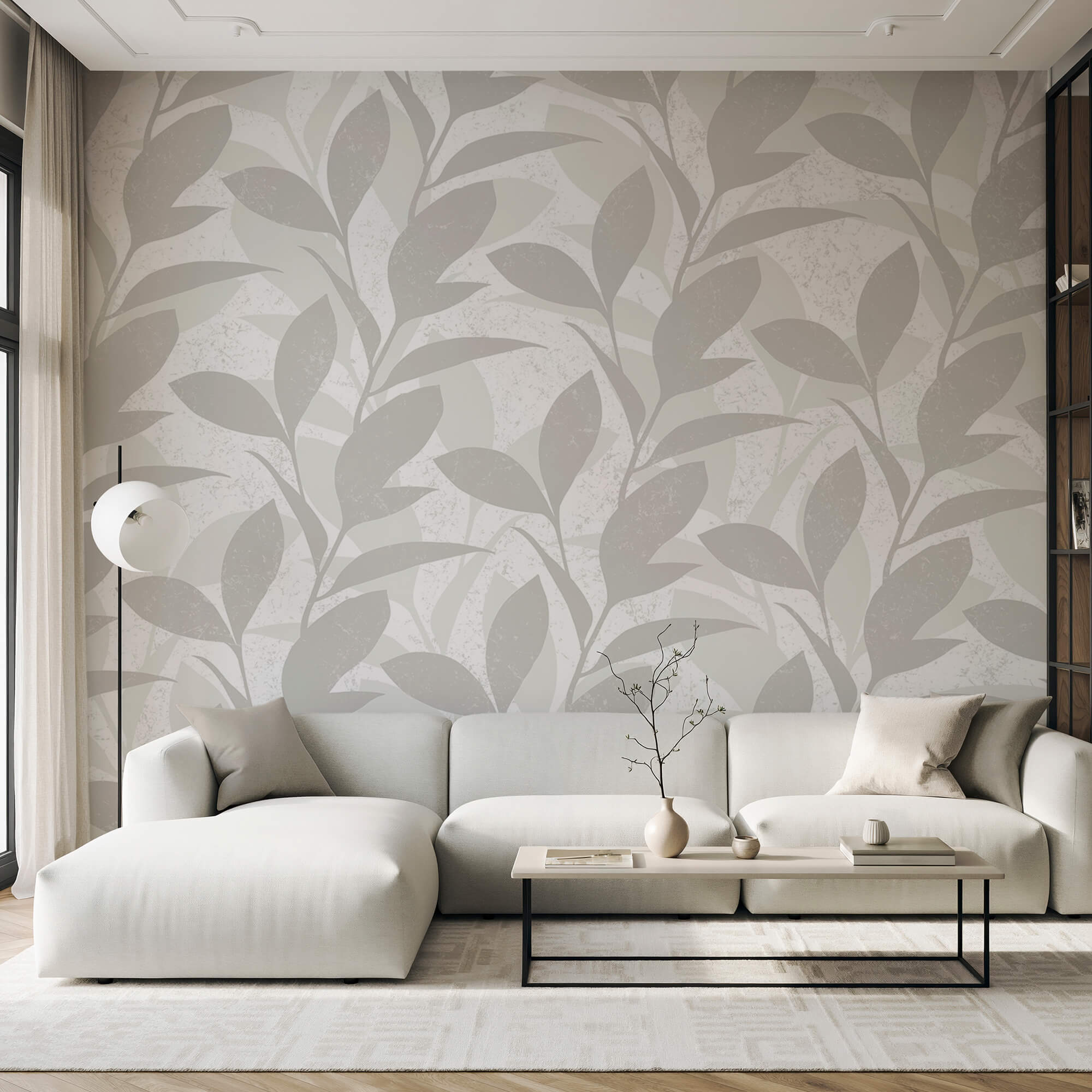 Vzor listov na bielom pozadí Vzor listov na bielom pozadí