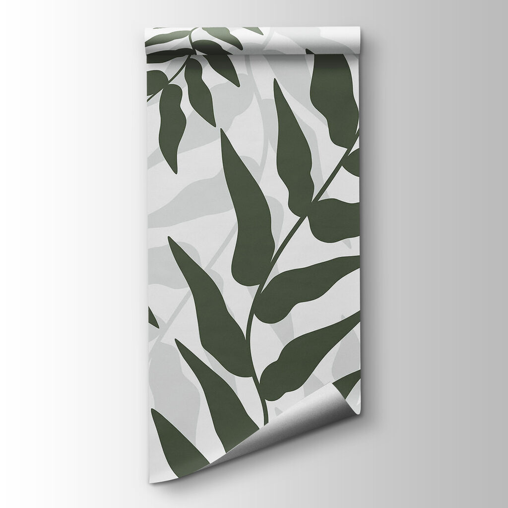 Pattern of leaves on a white background Pattern of leaves on a white background