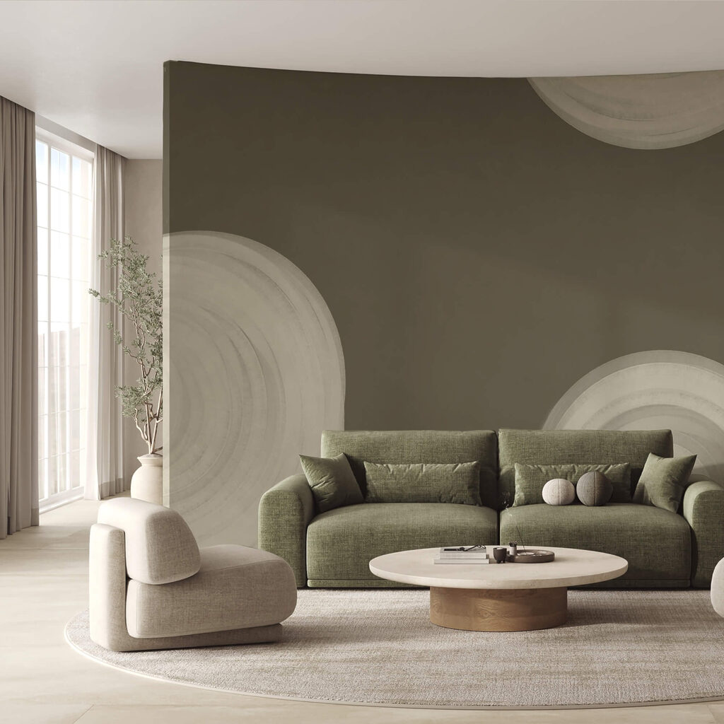 Biely vírivý objekt na hnedom pozadí